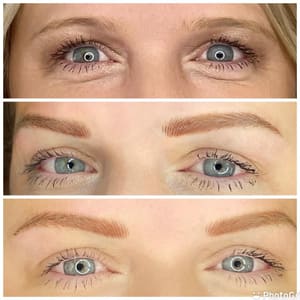 Eyebrow Tattoo result by Darcy Robinson Permanent Cosmetics and tattoo in Freedom, WY
