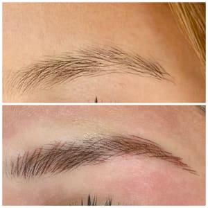 Eyebrow Tattoo result by Darcy Robinson Permanent Cosmetics and tattoo in Freedom, WY