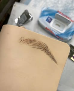Eyebrow Tattoo result by DASHA SHVEZZ Studio in Hallandale Beach, FL