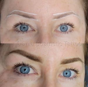 Eyebrow Tattoo result by Davila Cosmetic Tattoo in San Diego, CA