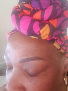 Eyebrow Tattoo result by Delia's PMU Studio in Mesquite, TX