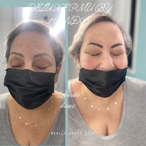 Eyebrow Tattoo result by Deluxe Permanent Makeup By Hinda in Sand Lake, FL