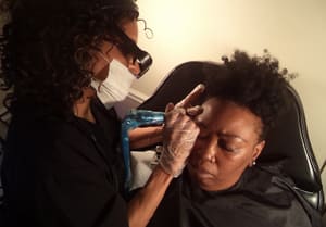 Eyebrow Tattoo result by Derma-Artistry By Twyla Permanent Cosmetic & Paramedical Tattooing in Bowie, MD