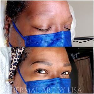 Eyebrow Tattoo result by Dermal Art by Lisa in San Pedro, CA