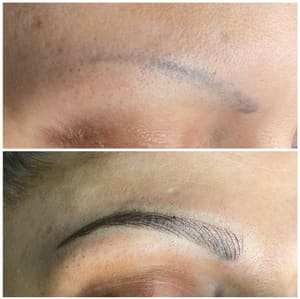 Eyebrow Tattoo result by DesignDria Beauty Bar in Houston, TX