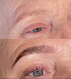Eyebrow Tattoo result by Devyn Buschard Permanent + Semi Permanent Makeup Artist in Bellevue, KY