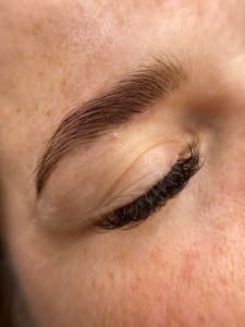 Eyebrow Tattoo result by Devyn Buschard Permanent + Semi Permanent Makeup Artist in Bellevue, KY
