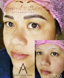 Eyebrow Tattoo result by Diamond Brows Microblading, Body and Beauty in Fresno, CA