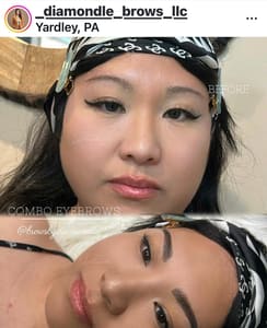 Eyebrow Tattoo result by Diamond Le Brows LLC in Yardley, PA