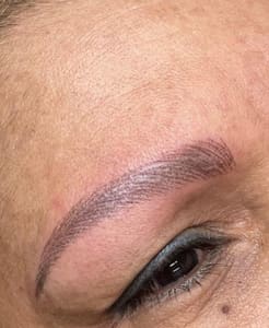 Eyebrow Tattoo result by Diana Cruz Brows Studio in Plantation, FL