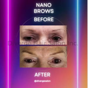 Eyebrow Tattoo result by Diverge Hair Salon Inc. in Lubbock, TX