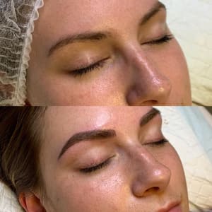 Eyebrow Tattoo result by Divine Faces Permanent Cosmetic Studio LLC in Easton, MD