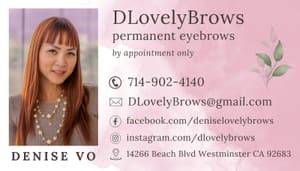 Eyebrow Tattoo result by DLovelyBrows in Westminster, CA
