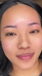 Eyebrow Tattoo result by DMV Beauty & Academy in Vienna, VA