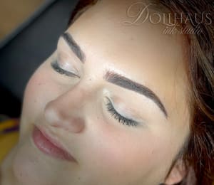 Eyebrow Tattoo result by Dollhaus Ink Studio in Decatur, AL