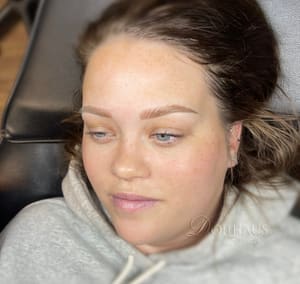 Eyebrow Tattoo result by Dollhaus Ink Studio in Decatur, AL