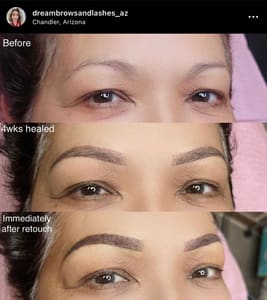 Eyebrow Tattoo result by Dream Brows & Lashes AZ in Chandler, AZ