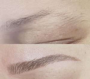 Eyebrow Tattoo result by Duaa’s microblading in Westerville, OH