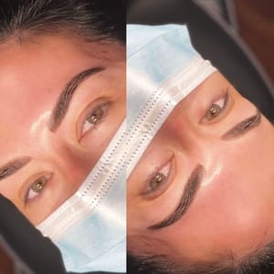 Eyebrow Tattoo result by Dulce Face Brows - Microblading Studio in Liberty Hill, TX