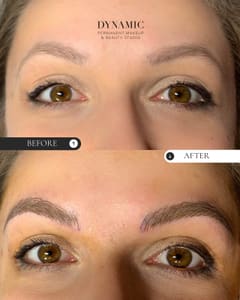 Eyebrow Tattoo result by Dynamic Permanent Makeup & Beauty Studio in Garwood, NJ