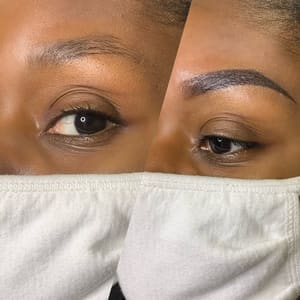 Eyebrow Tattoo result by Eboni Renee Artistry in Atlanta, GA