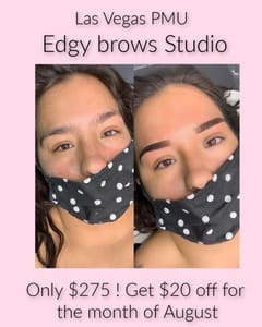 Eyebrow Tattoo result by EdgyBrowsStudio in Las Vegas, NV