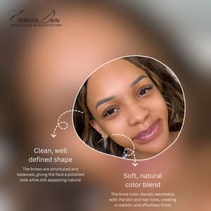 Eyebrow Tattoo result by Effortless Brow Permanent Makeup Studio in Allen, TX