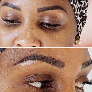 Eyebrow Tattoo result by Elegance Lash & Brow Salon in Dallas, TX