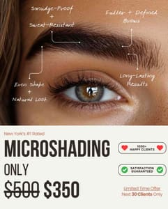 Eyebrow Tattoo result by Elevate Brows & Beauty Spa in Merrick, NY