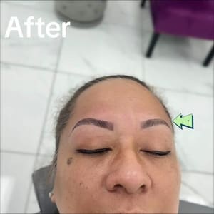 Eyebrow Tattoo result by Elite Brow Studio (Threading, Waxing, Tinting, Lamination, Facial) in Manassas, VA