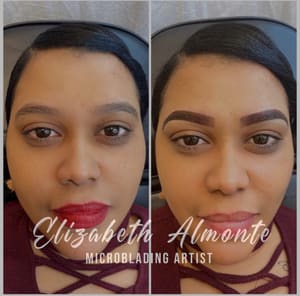 Eyebrow Tattoo result by Elizabeth almonte Microblading artist in Lawrence, MA