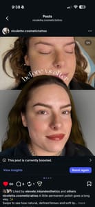Eyebrow Tattoo result by Elysium Cosmetic Tattoo and Academy in Knoxville, TN