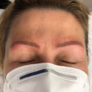 Eyebrow Tattoo result by Emily Bonney- Esthetician in Dallas, TX