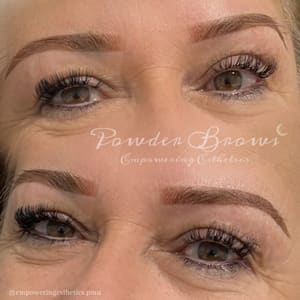 Eyebrow Tattoo result by Empowering Esthetics in Bakersfield, CA