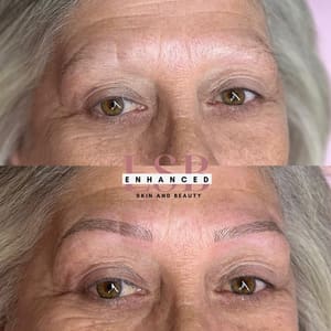 Eyebrow Tattoo result by Enhanced Skin and Beauty in Ruston, LA
