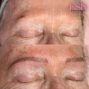 Eyebrow Tattoo result by Enhanced Skin and Beauty in Ruston, LA