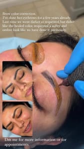 Eyebrow Tattoo result by Enhancink Permanent Makeup, Facials and Eyelash Extensions in Moreno Valley, CA