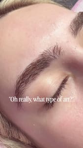 Eyebrow Tattoo result by Eons Lash & Brow in Tomball, TX