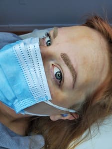 Eyebrow Tattoo result by Es Beaute Studio in Vienna, VA