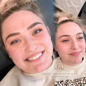 Eyebrow Tattoo result by Esplin Ambitions Beauty in Eagle Mountain, UT