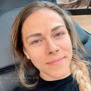 Eyebrow Tattoo result by Esplin Ambitions Beauty in Eagle Mountain, UT