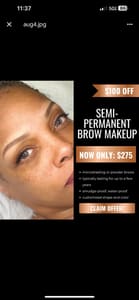 Eyebrow Tattoo result by Essential Beauty Studio in Loganville, GA
