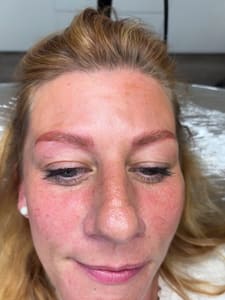 Eyebrow Tattoo result by Esthetics by Beverly in Clinton, IA