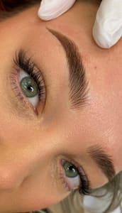 Eyebrow Tattoo result by Eternal Beauty and Wellness spa in Nacogdoches, TX