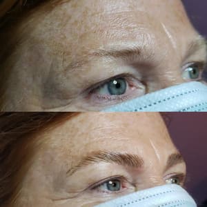 Eyebrow Tattoo result by EuroSpa Center by Anna Esthetics in Tampa, FL