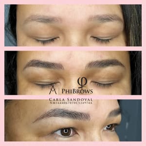 Eyebrow Tattoo result by Expression Eyebrows by Carla - Microblading, powder brows, lip blush, lash enhancement and more. in College Station, TX