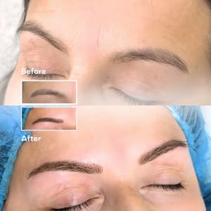 Eyebrow Tattoo result by Eyebrow Charm - Eyelash Extensions - Permanent Makeup - Skincare - Modesto CA in Modesto, CA