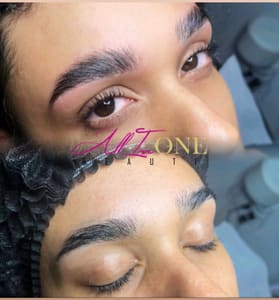 Eyebrow Tattoo result by Eyebrow Microblading, Lashes , Make Up by All in one beauti in Brooklyn, NY