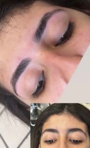 Eyebrow Tattoo result by Eyebrow Threading by Athour in Modesto, CA