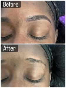 Eyebrow Tattoo result by Eyebrow Threading & Lash Studio by Aida Beauty in Tampa, FL